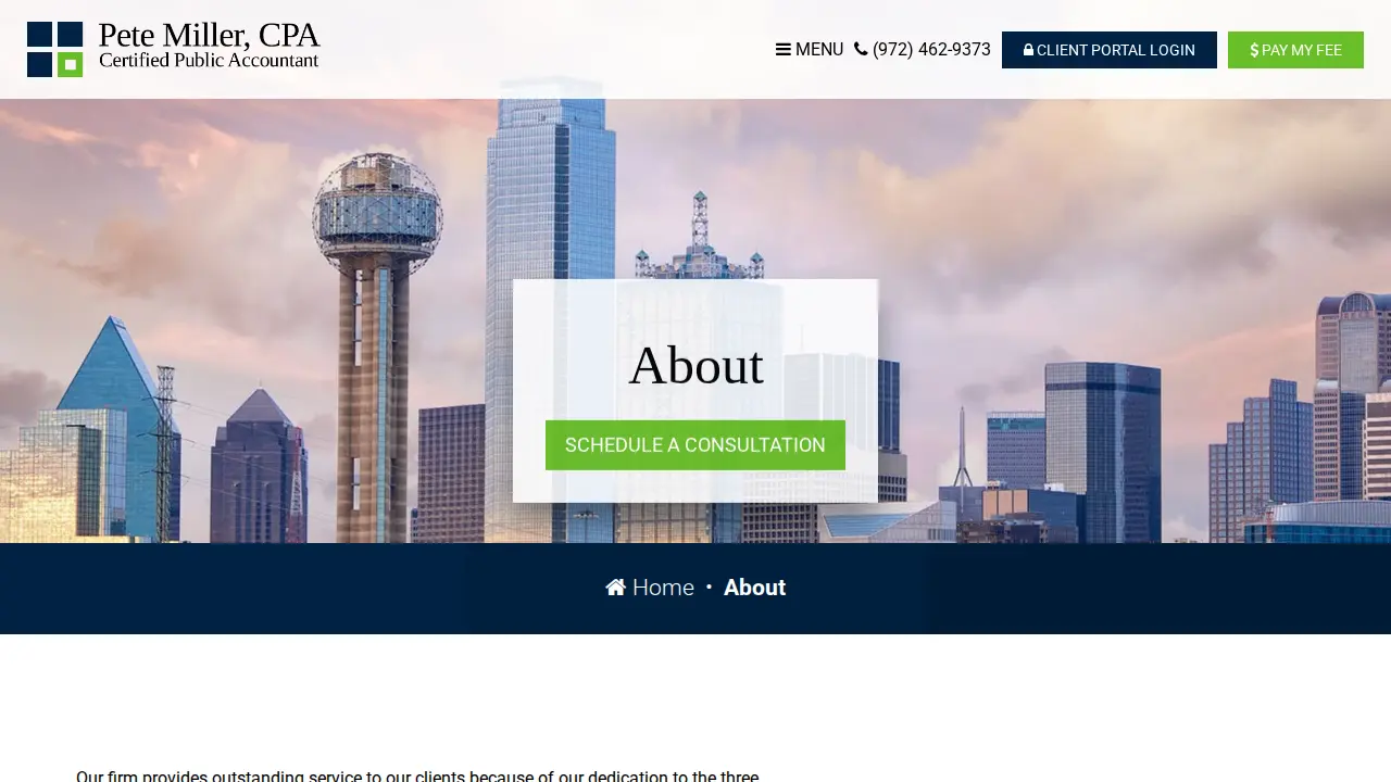 Pete Miller, CPA page