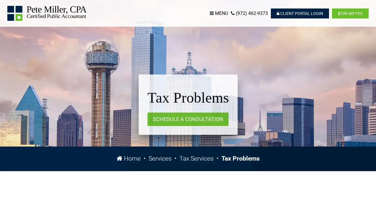 Pete Miller, CPA page