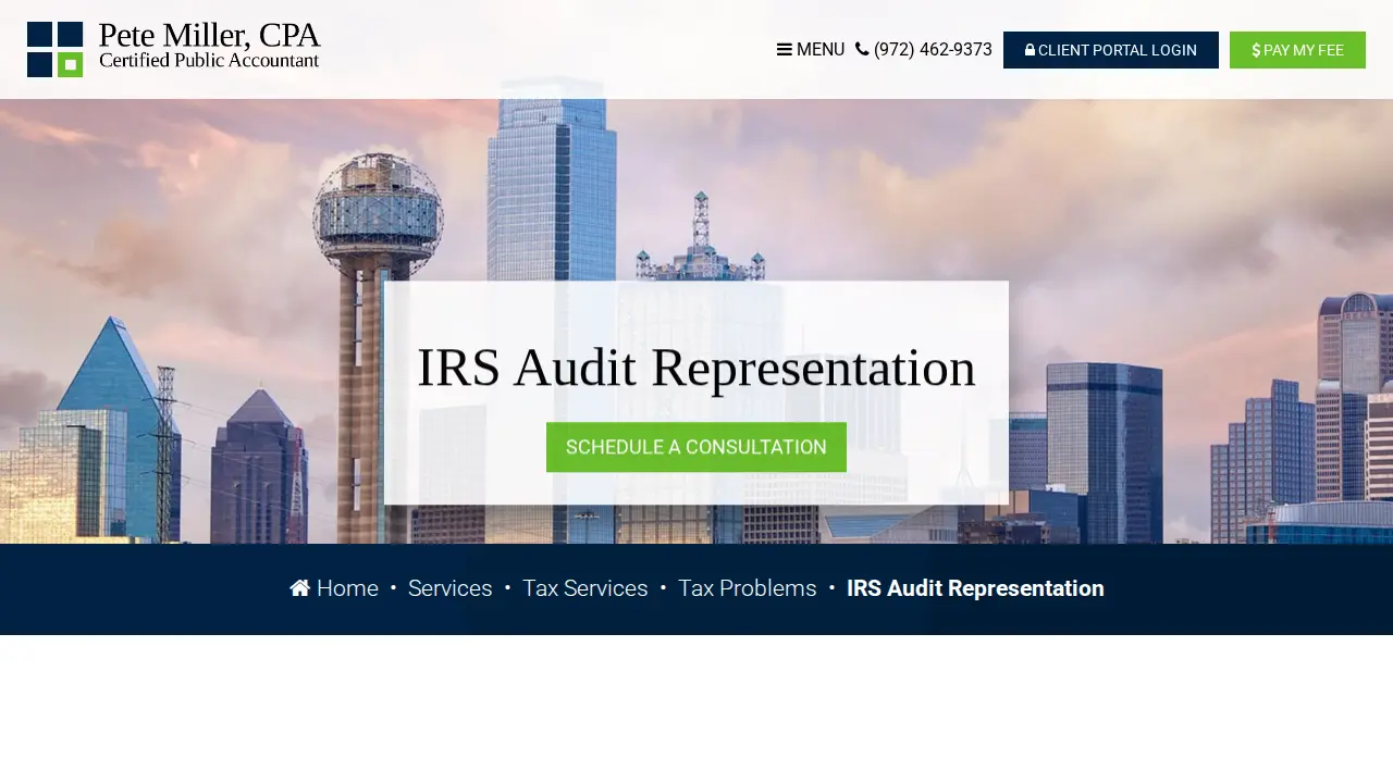 Pete Miller, CPA page