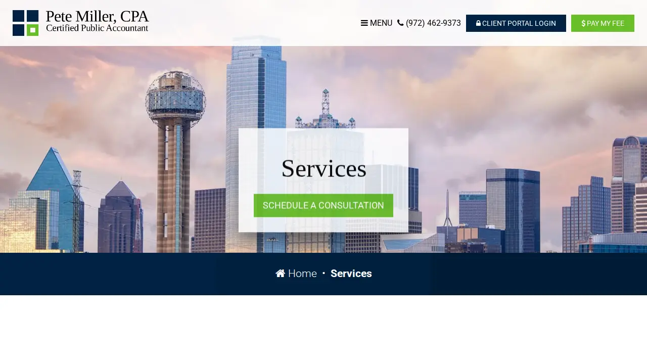 Pete Miller, CPA page