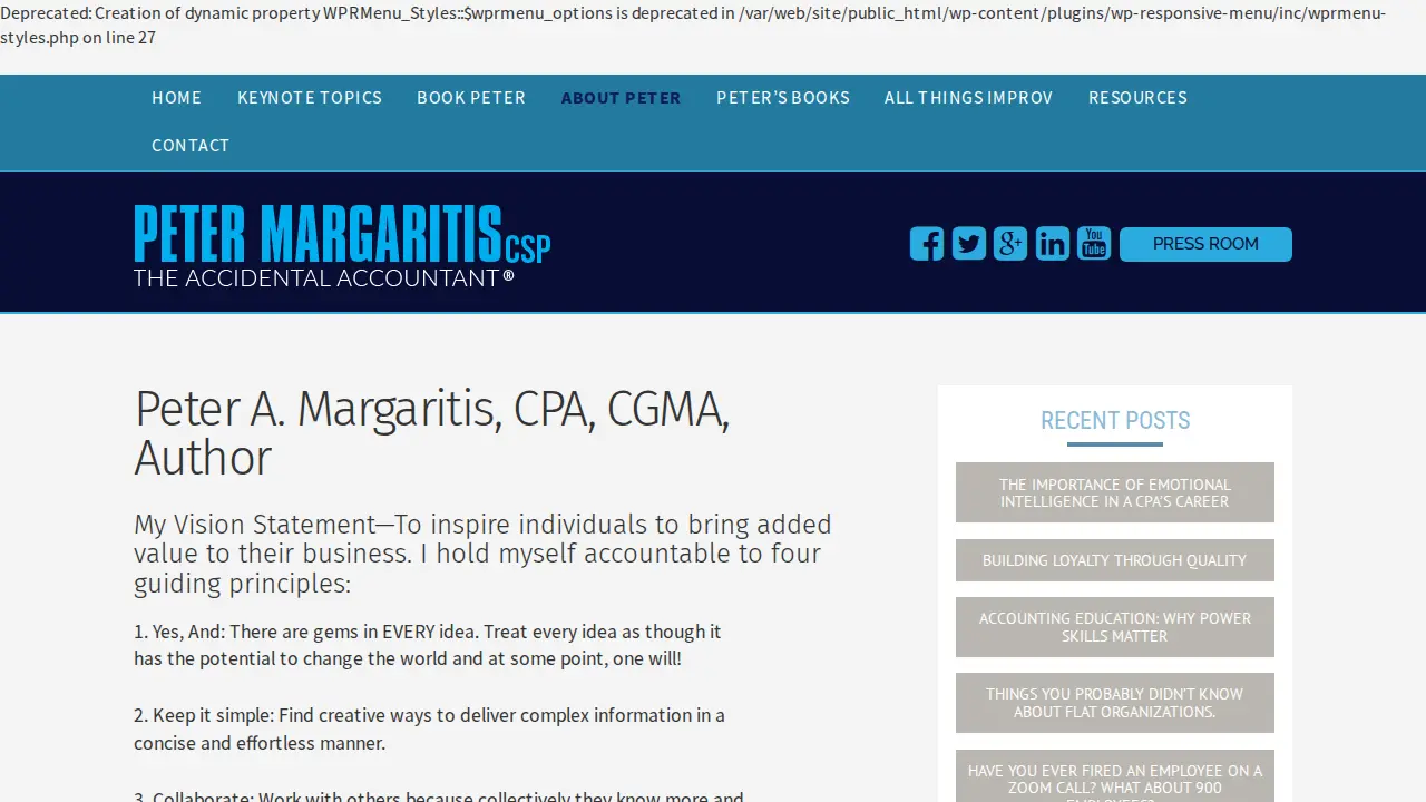 Peter A. Margaritis, LLC page