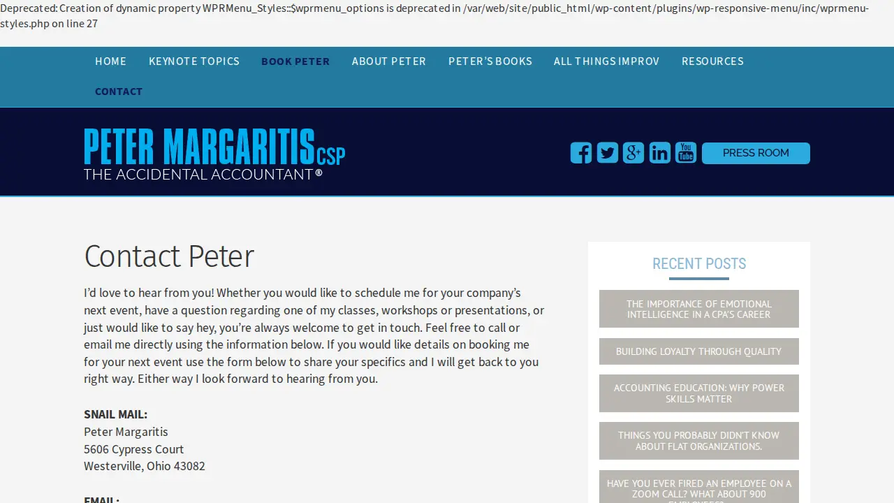 Peter A. Margaritis, LLC page