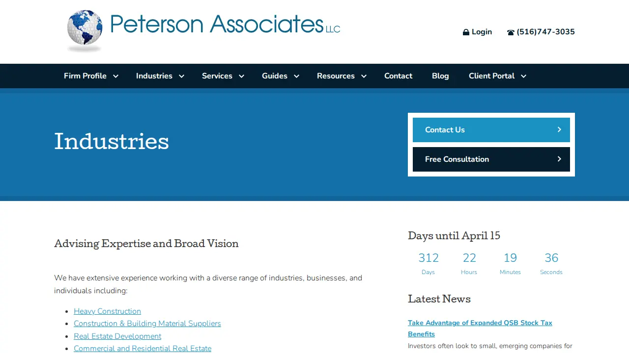 Peterson Associates LLC page