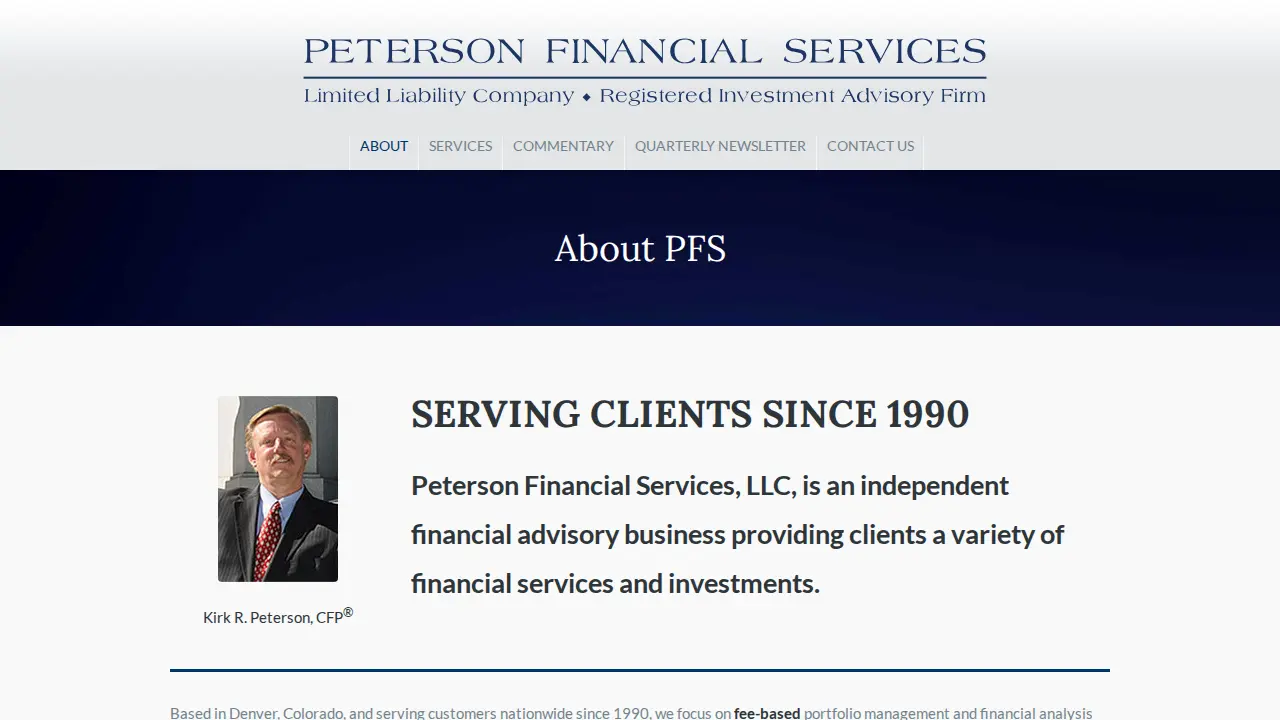 Peterson Financial Services LLC page