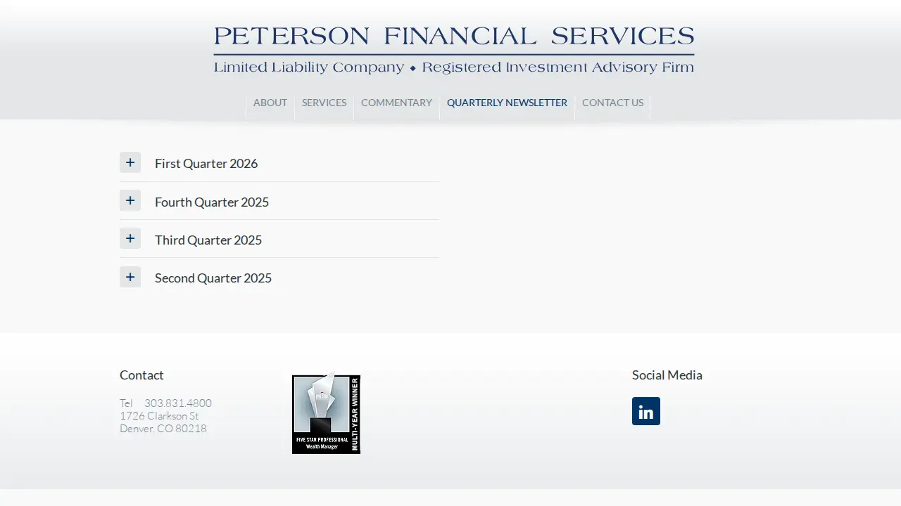 Peterson Financial Services LLC page