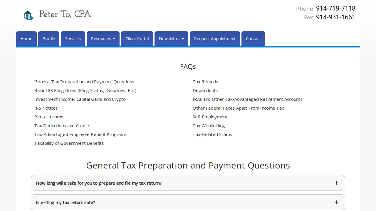 Peter To CPA page