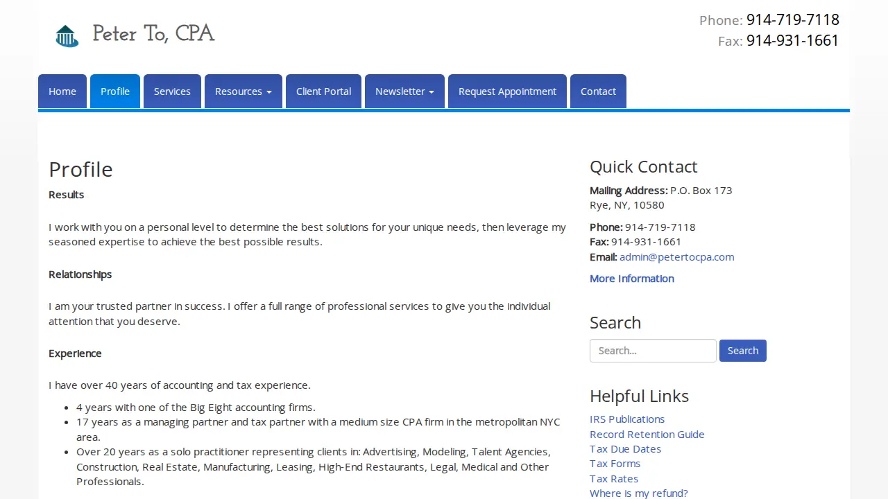 Peter To CPA page