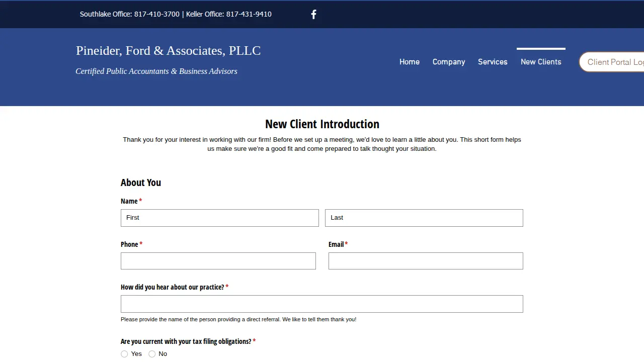 Pineider, Ford & Associates, PLLC page