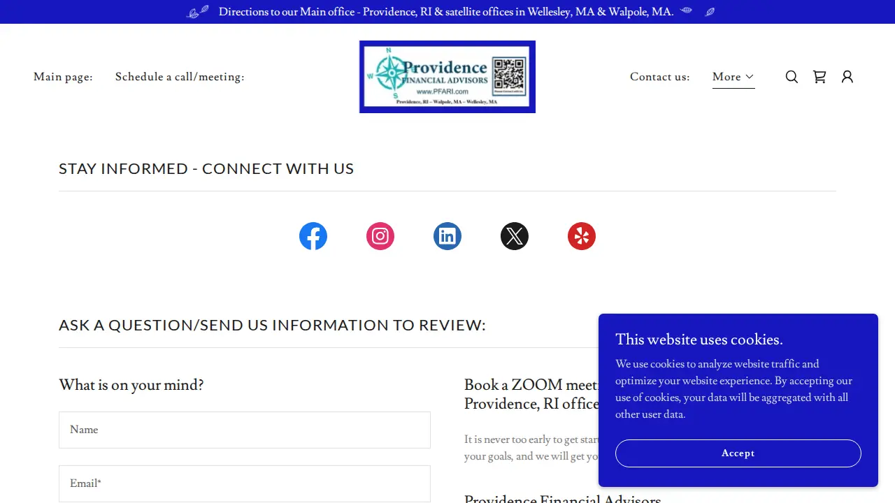 Providence Financial Advisors page
