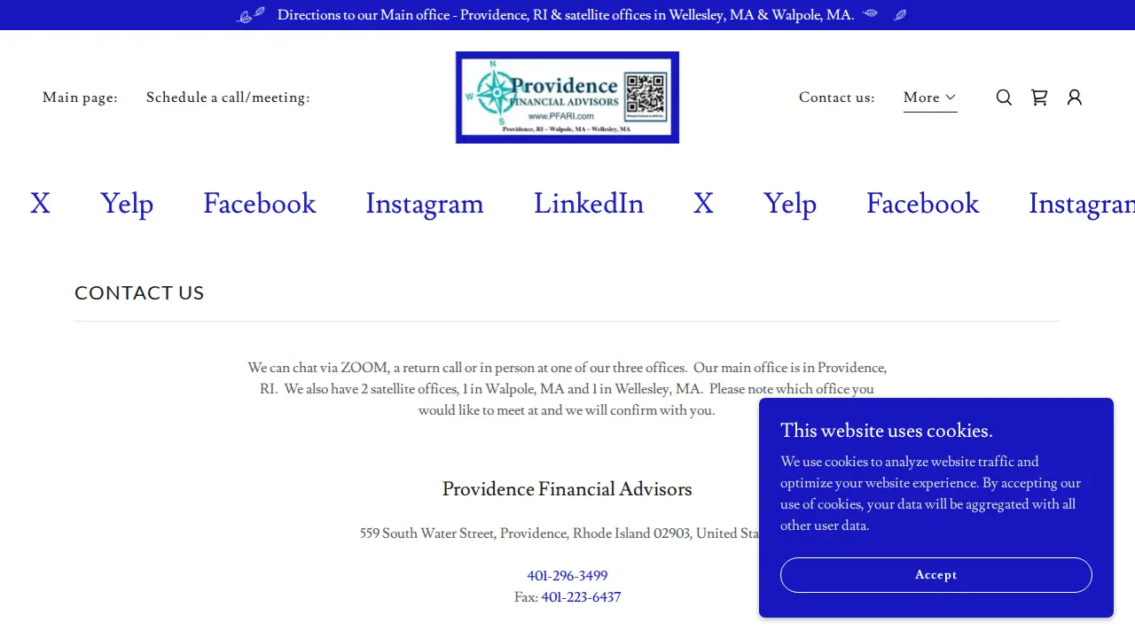 Providence Financial Advisors page