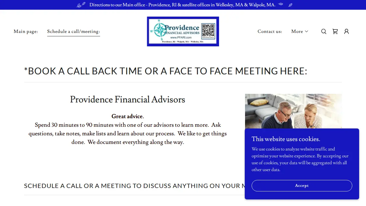 Providence Financial Advisors page