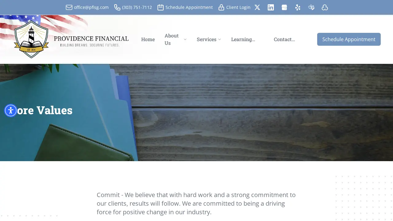 Providence Financial & Insurance Services Group page
