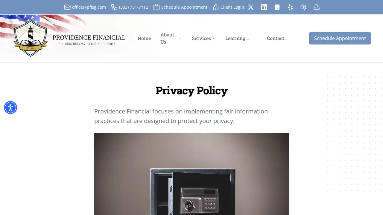 Providence Financial & Insurance Services Group page