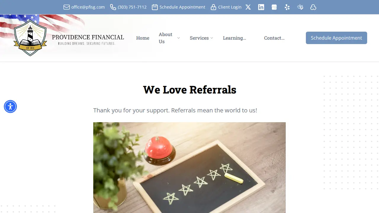 Providence Financial & Insurance Services Group page