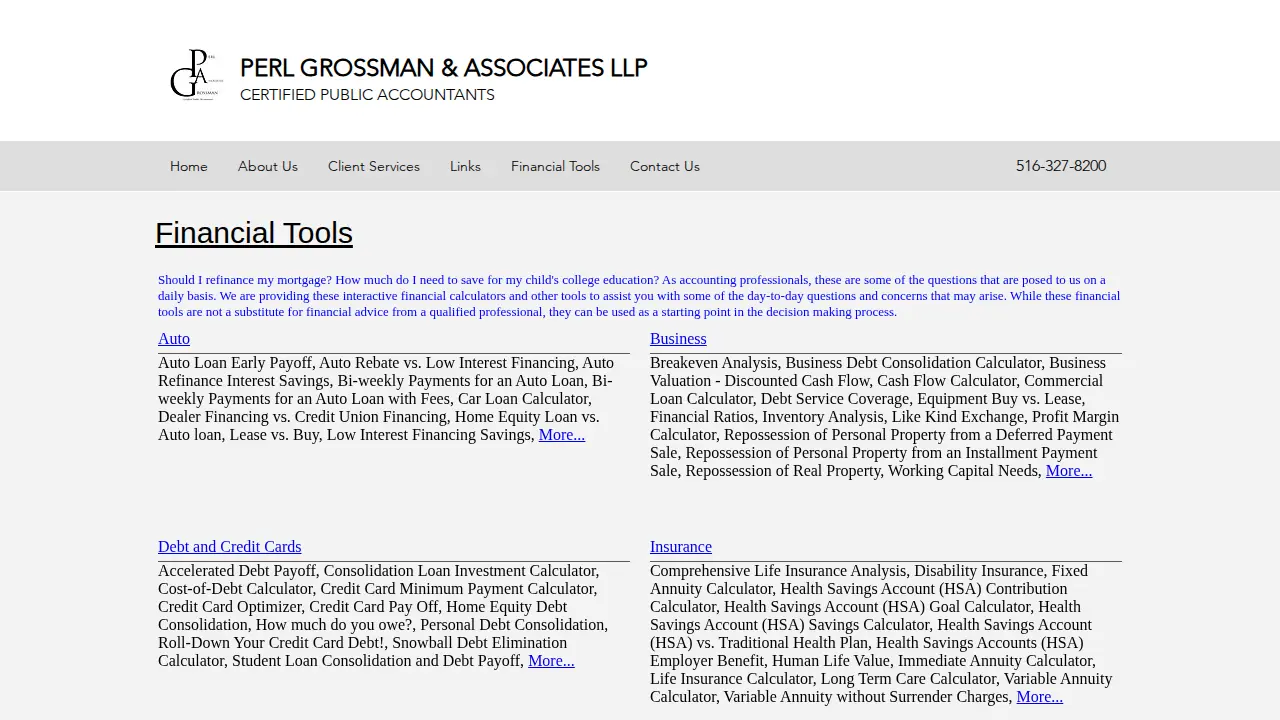 Perl Grossman & Associates LLP page