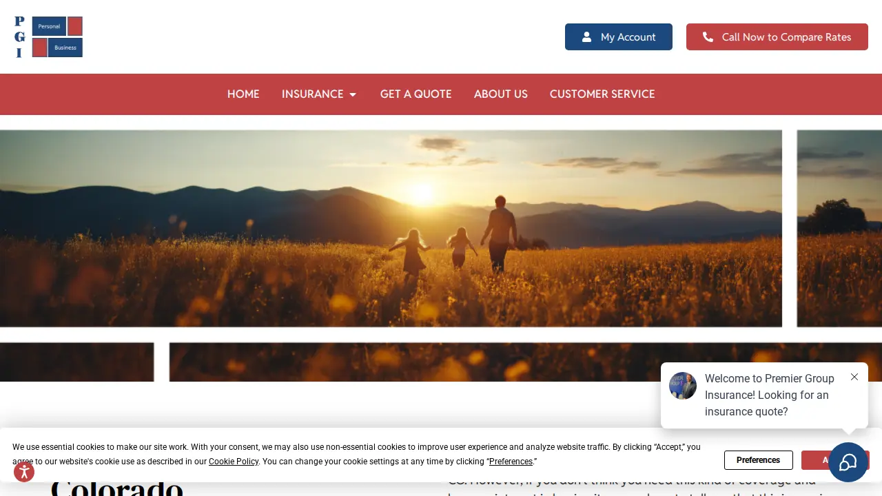 Premier Group Insurance page
