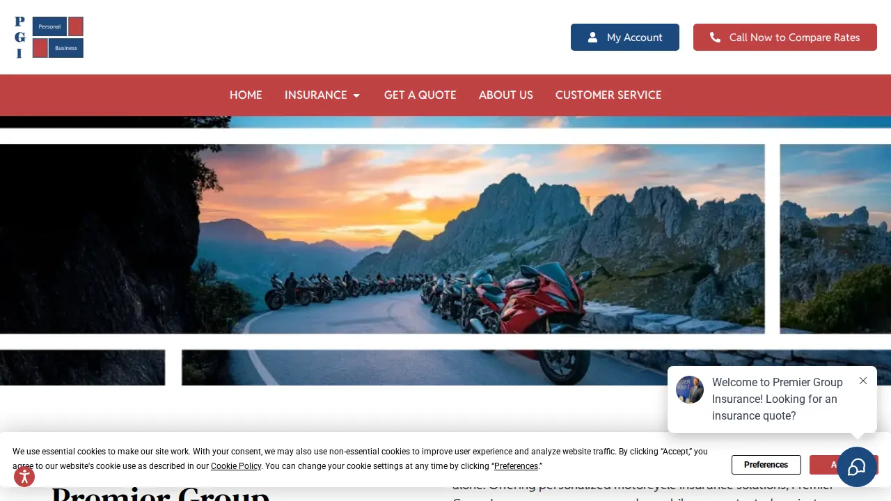 Premier Group Insurance page