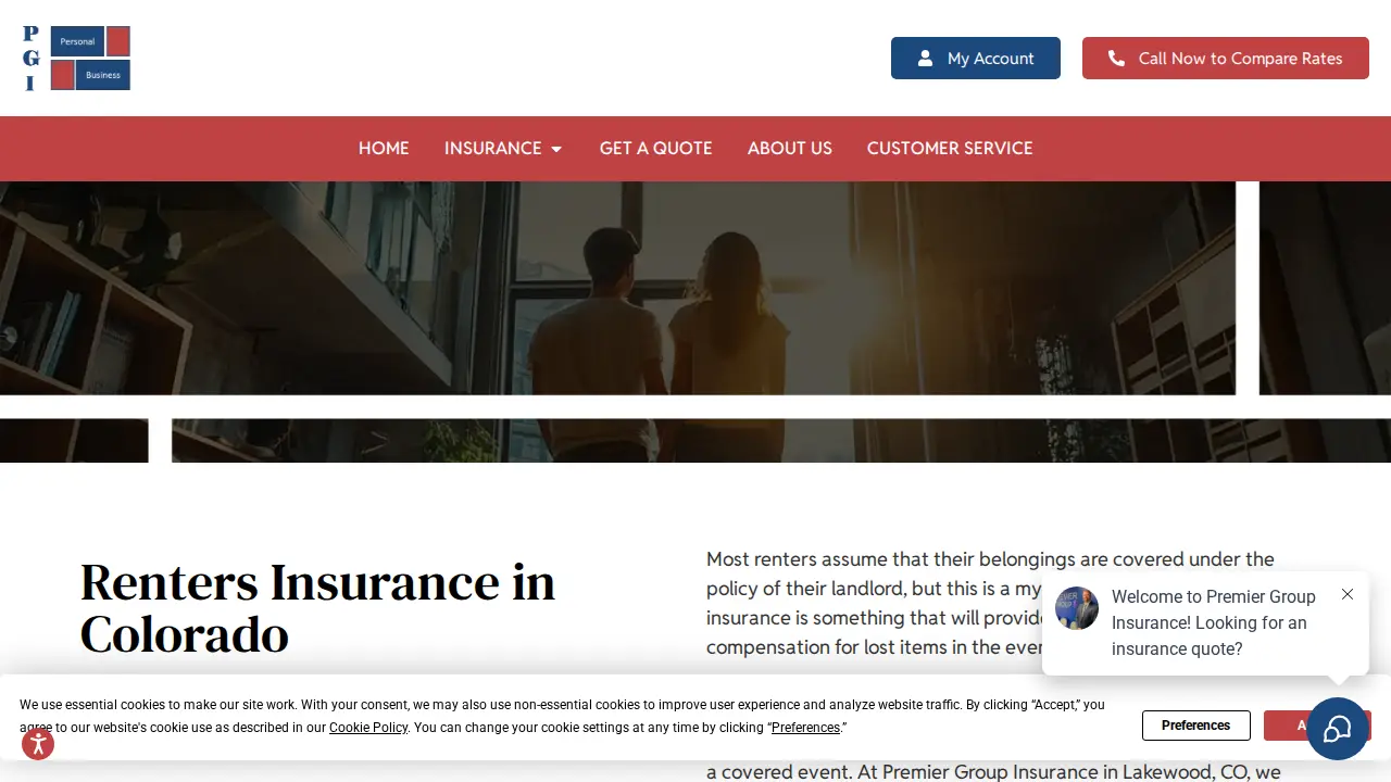 Premier Group Insurance page