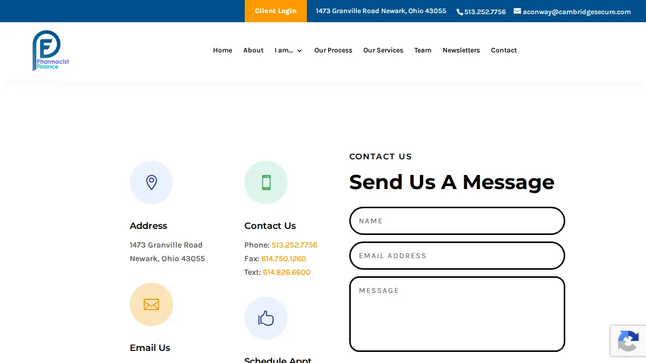 Pharmacist Finance page