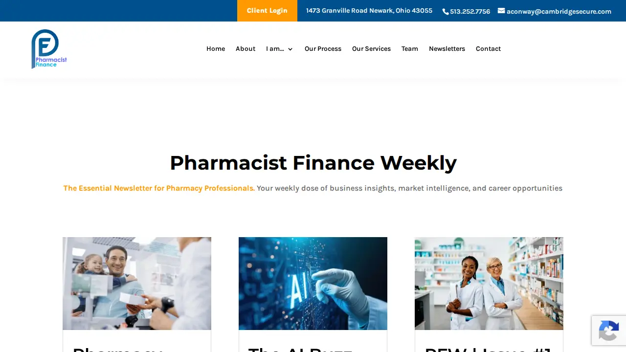 Pharmacist Finance page