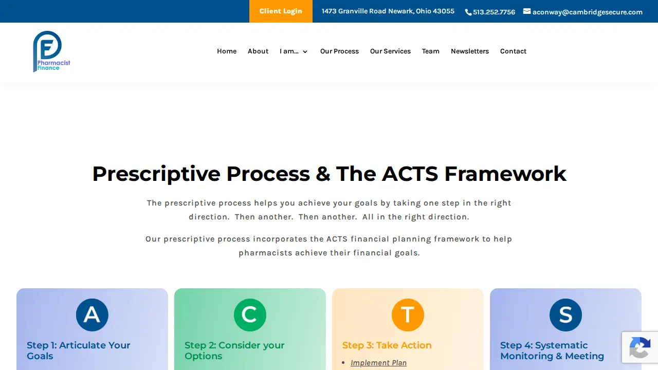 Pharmacist Finance page