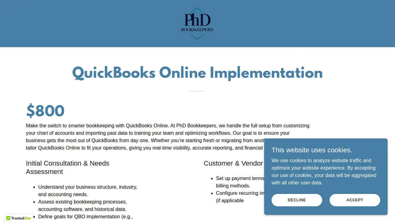 PhD Bookkeepers page