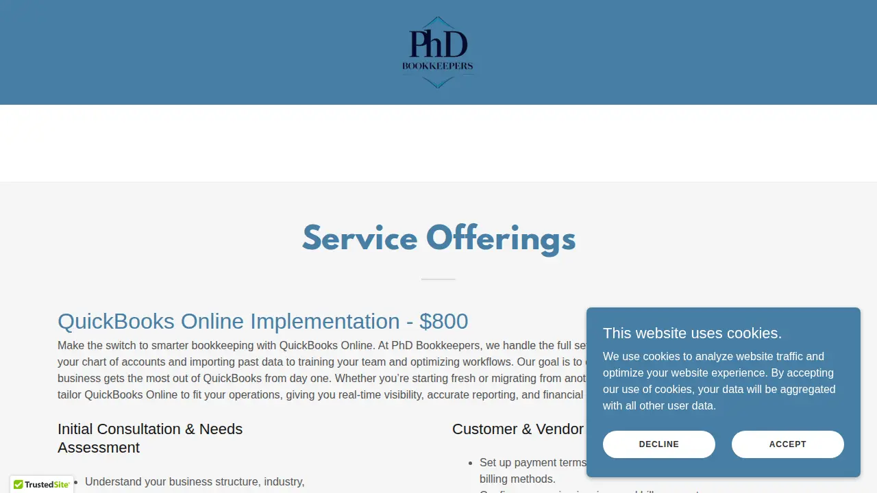 PhD Bookkeepers page