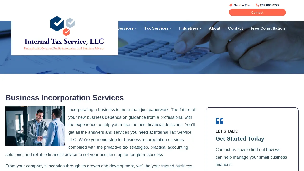 The Berry Group Taxes & Accounting page
