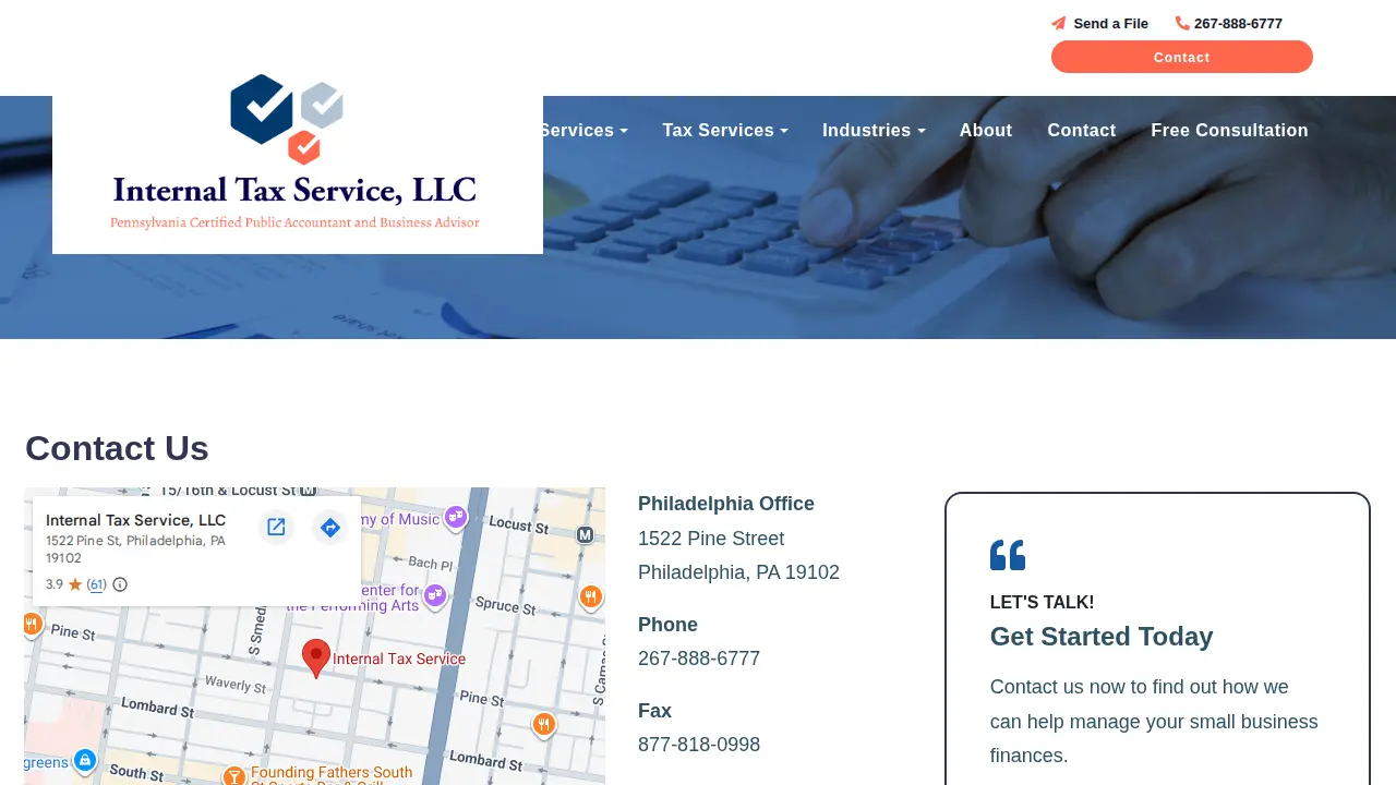 The Berry Group Taxes & Accounting page