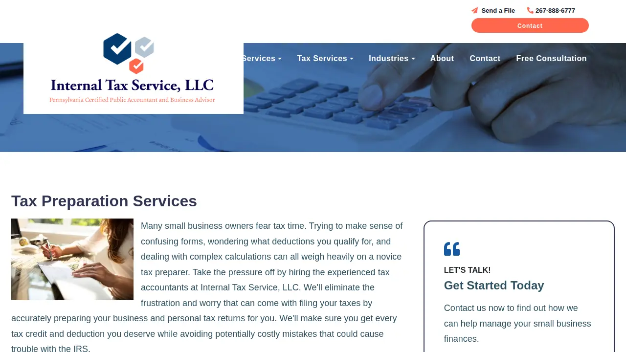 The Berry Group Taxes & Accounting page