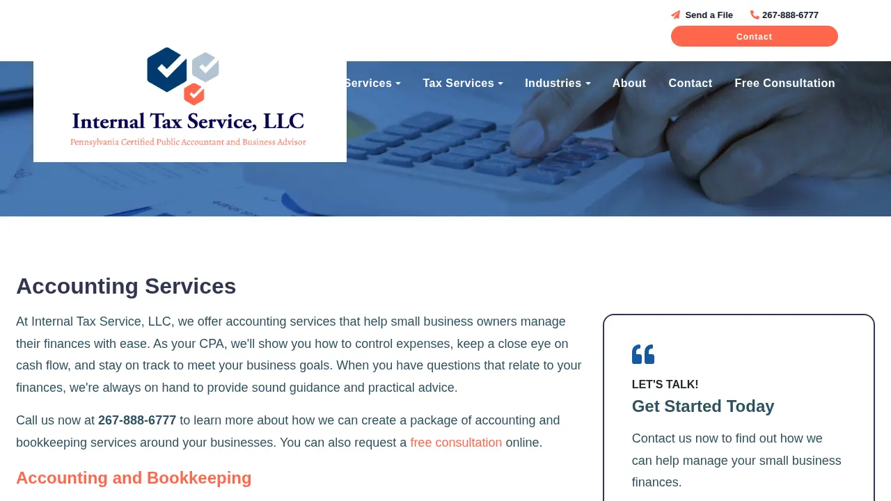 The Berry Group Taxes & Accounting page