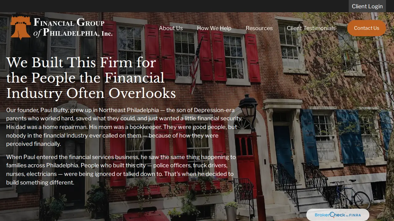 The Financial Group of Philadelphia page