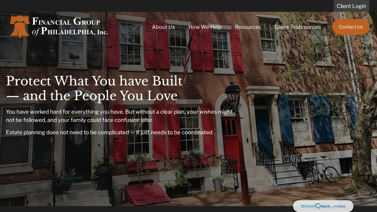 The Financial Group of Philadelphia page