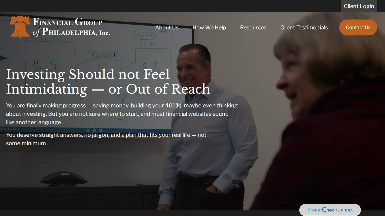 The Financial Group of Philadelphia page