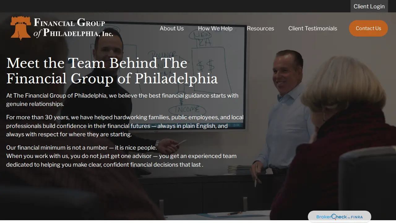 The Financial Group of Philadelphia page