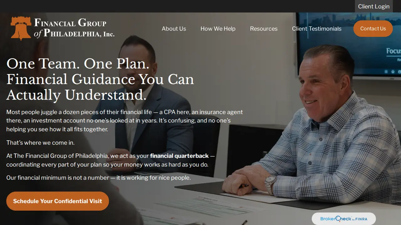 The Financial Group of Philadelphia page