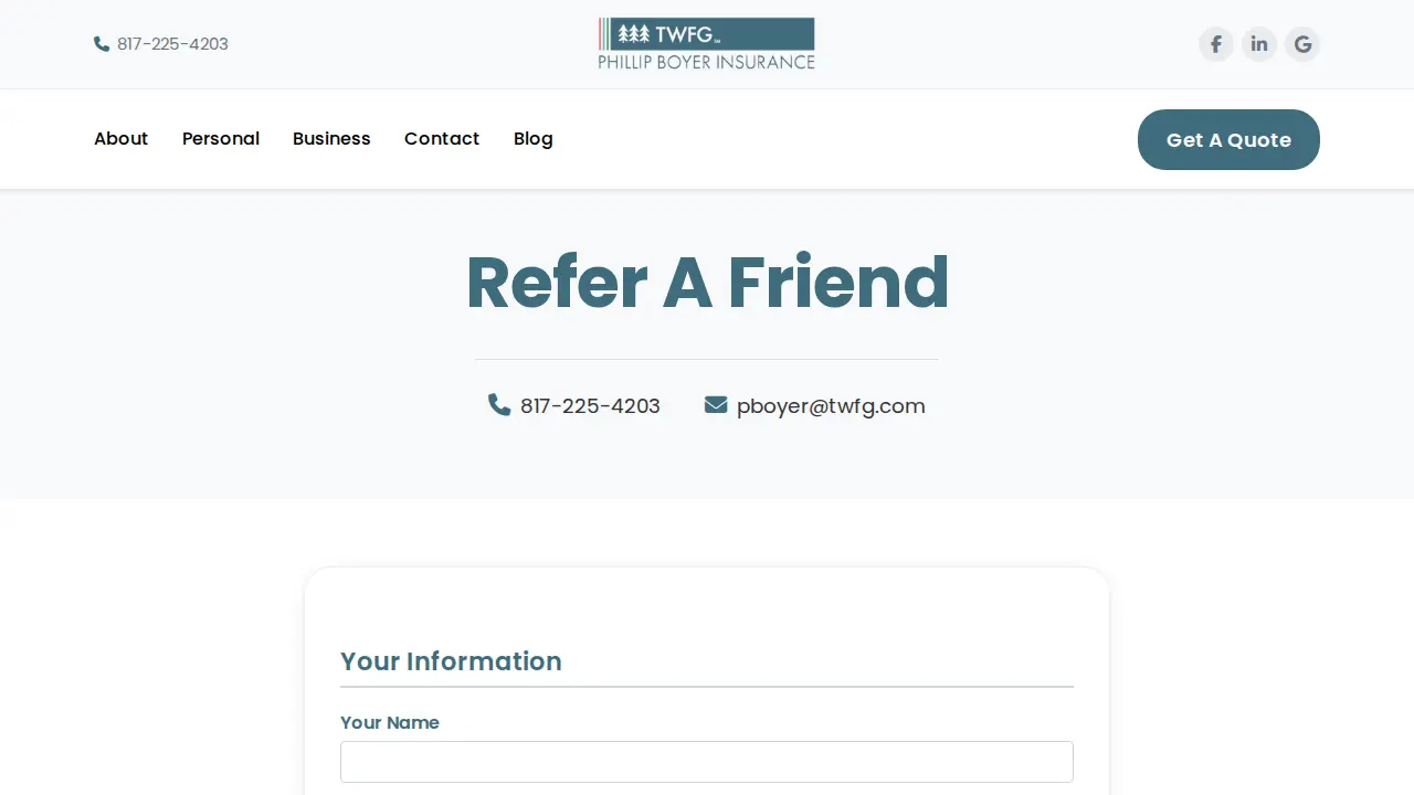 Phillip Boyer Insurance-TWFG Insurance Services page