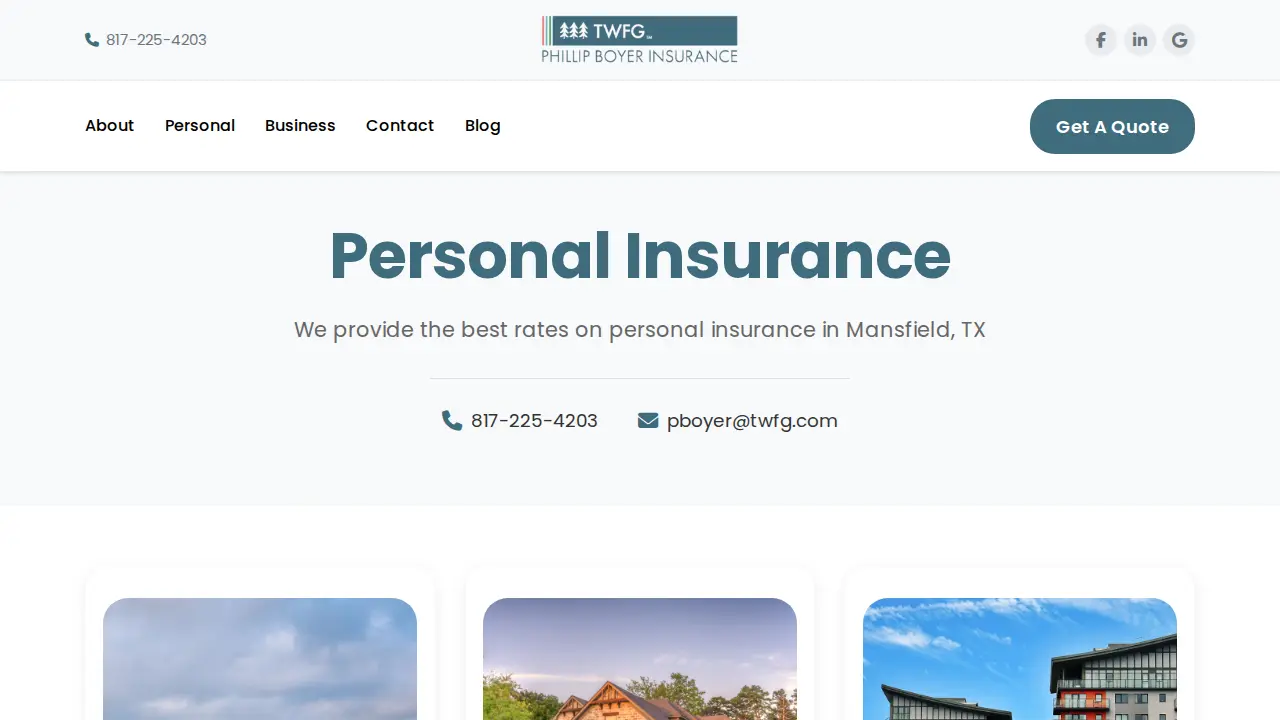 Phillip Boyer Insurance-TWFG Insurance Services page