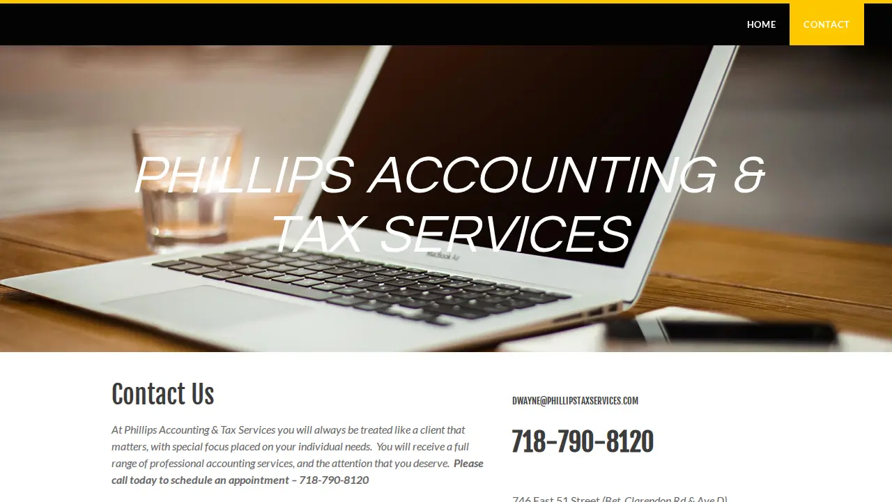 Phillips Accounting & Tax Services page