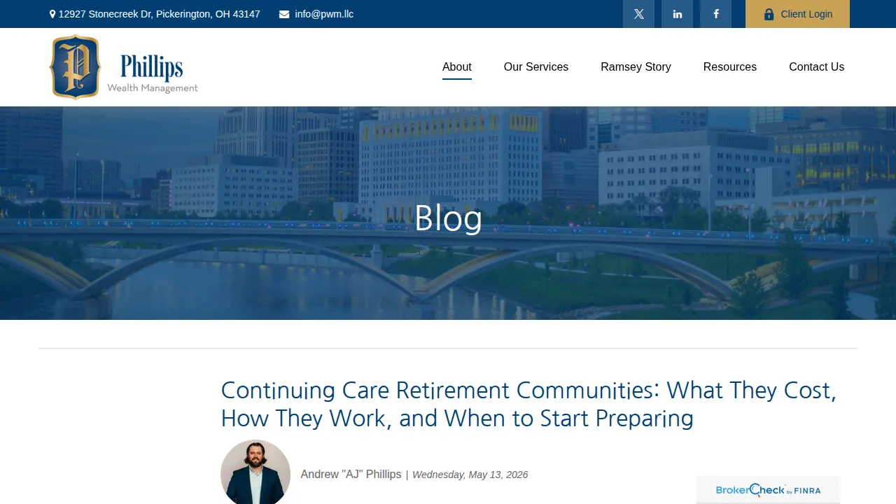 Phillips Wealth Management page