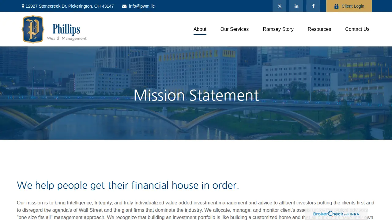 Phillips Wealth Management page
