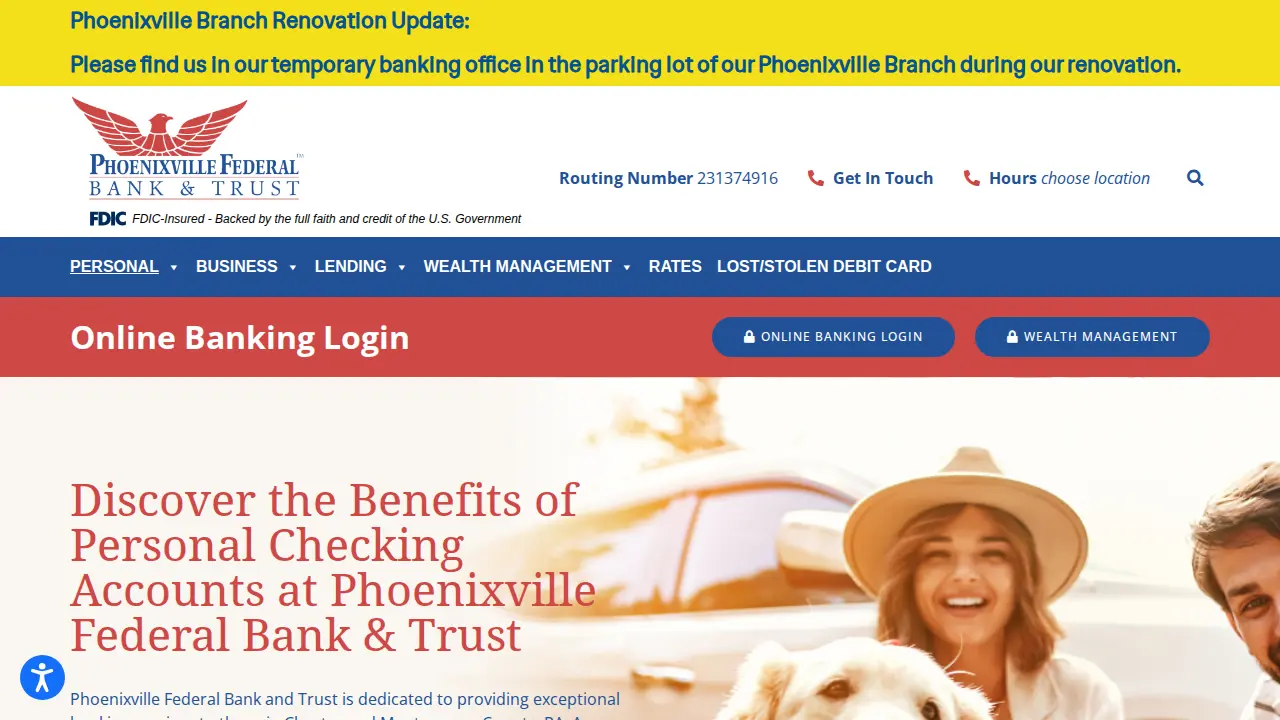 Phoenixville Federal Bank & Trust page