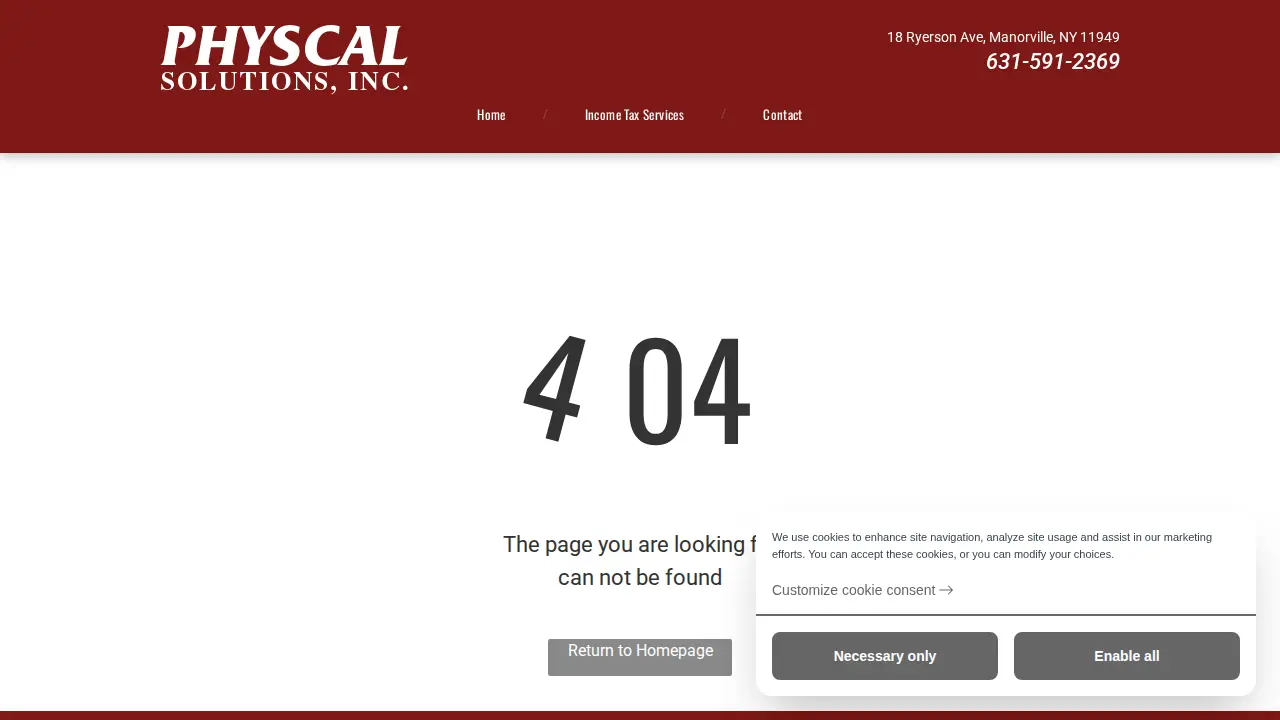 Physcal Solutions, Inc. page
