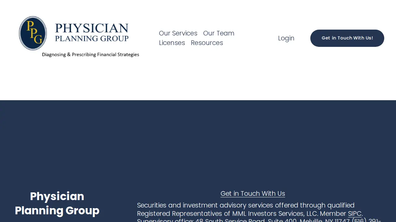 Physician Planning Group page