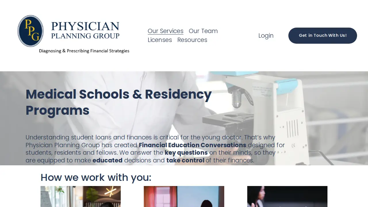 Physician Planning Group page