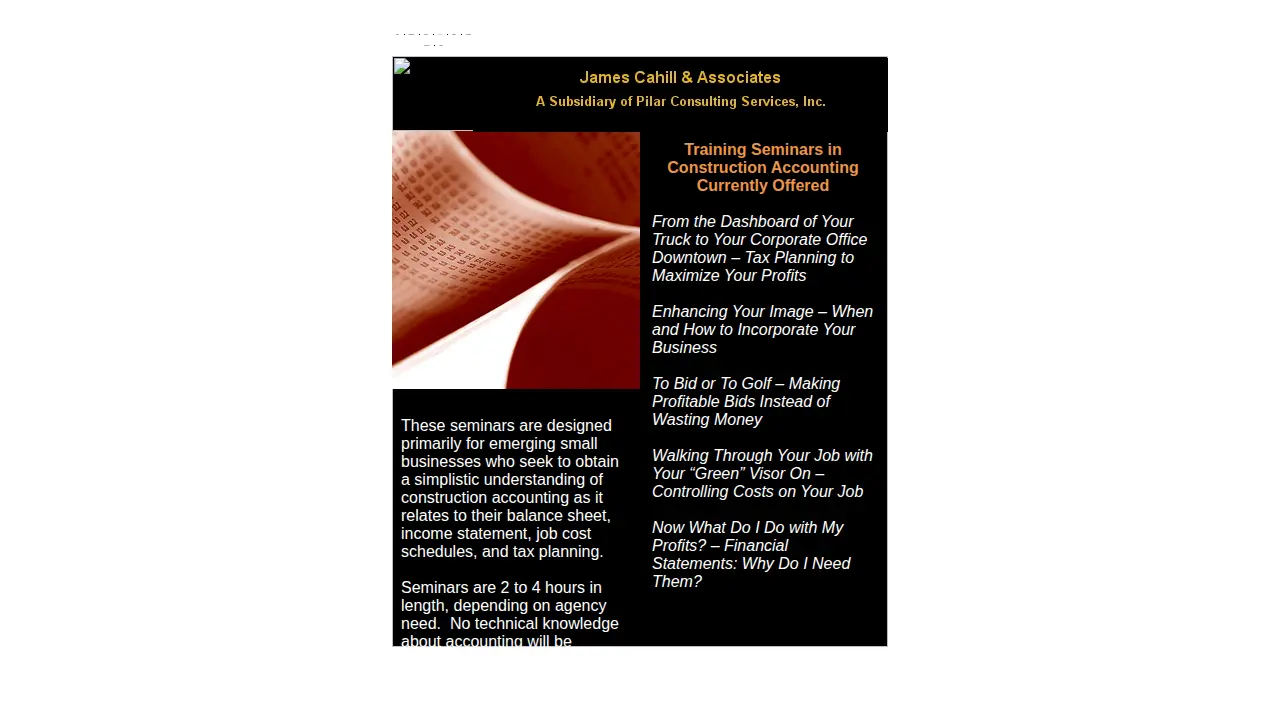 Pilar Consulting Services page