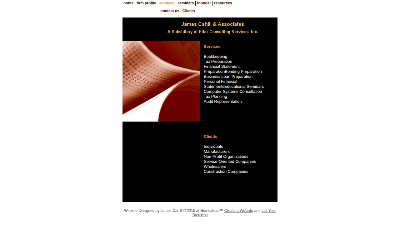 Pilar Consulting Services page