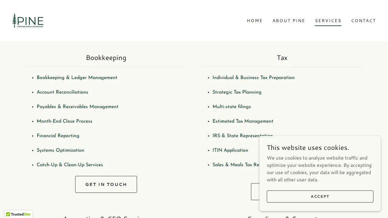 Pine CPA page