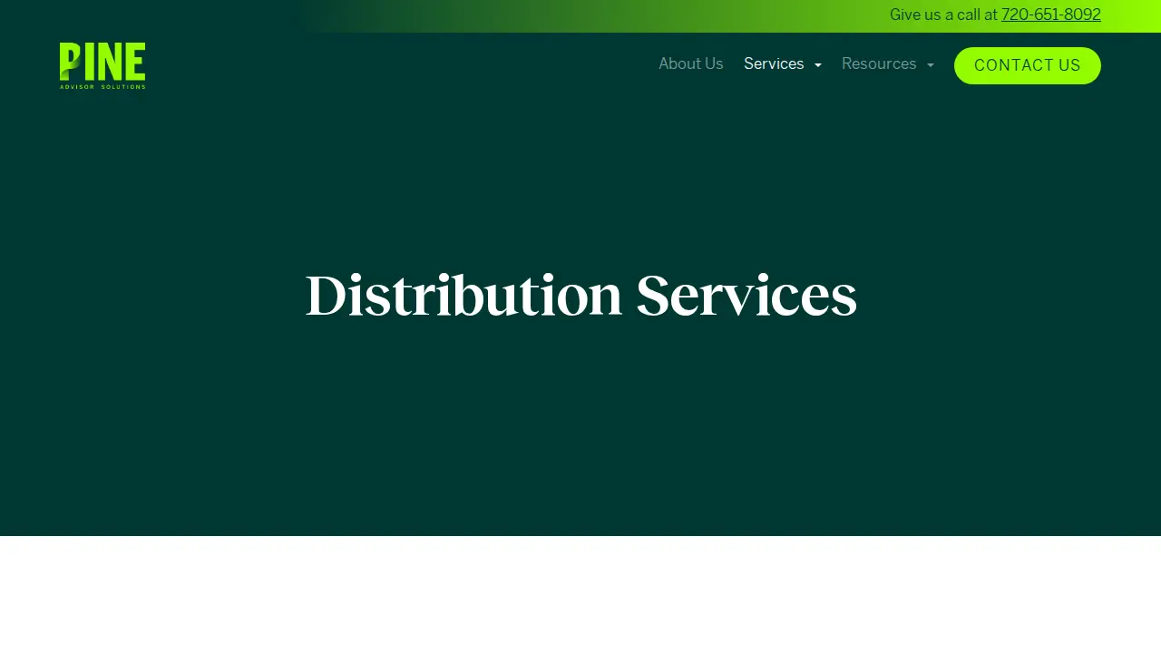 PINE Advisor Solutions page