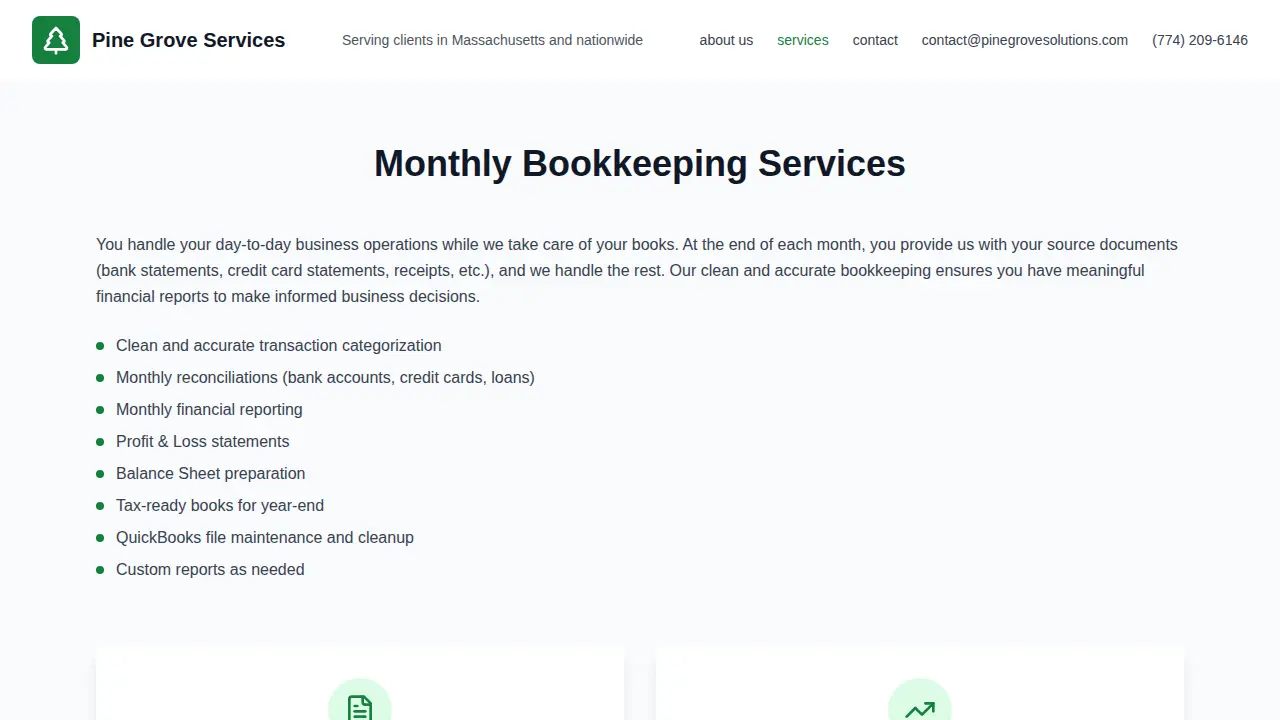 Pine Grove Services & Solutions LLC page